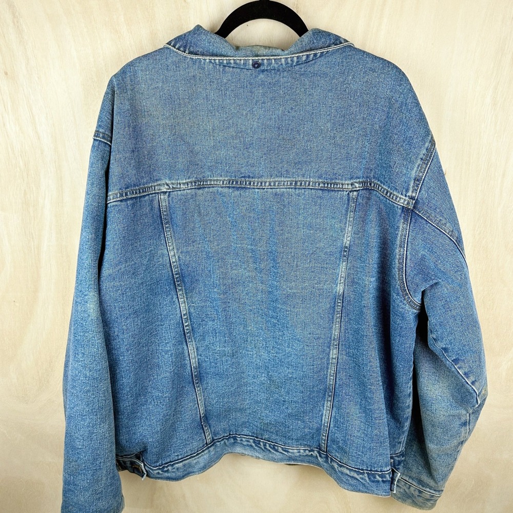Vintage 90's Lee Jeans Denim Fleece-Lined Work Jacket – Men's XXL - Picture 8 of 8